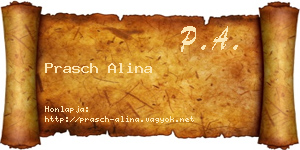 Prasch Alina névjegykártya